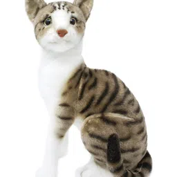 Tickles Cute Cat Soft Stuffed Plush Animal Toy for Kids Boys & Girls (Height 28 cm Color: Grey and White)-picture-26