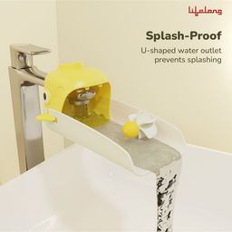 Lifelong Cuppy Faucet Extender for Wash Basin - Yellow & White-27