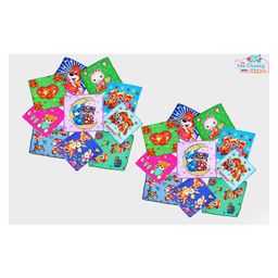 The Cheeky Kidzz Baby Soft Printed New Born Baby Face Terry Cotton Towels Hankies Napkins, Wash Cloth Combo Set (Pack of 24)-4