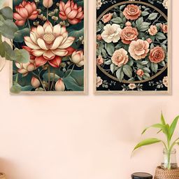 Kotart Green & White 2 Piece Floral and Botanical Wooden Wall Art-picture-8