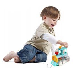 YAMAMA Push Along Train Engine Toy Educational Learning Activity Push And Pull Along Toy For Babies Kids  Color May Vary image 3