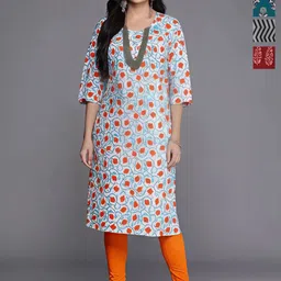 Anouk Rustic Women Pack of 4 Ethnic Motifs Printed Festive Straight Kurtas-50
