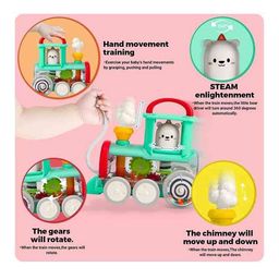 YAMAMA Push Along Train Engine Toy Educational Learning Activity Push And Pull Along Toy For Babies Kids  Color May Vary image 5
