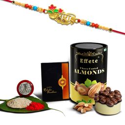 DeoDap Unisex 3 Pieces Beaded Rakhi Gift Set-image-36