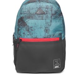 HRX by Hrithik Roshan Unisex Blue & Black Graphic Print Backpack-23