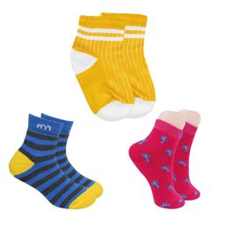 BAESD Kids Pack Of 3 Patterned Ankle-Length Socks-image-42