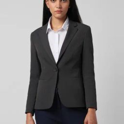 Van Heusen Grey Self Pattern Blazer-picture-46