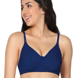 IN CARE Blue Cotton T-Shirt Bra-image-29
