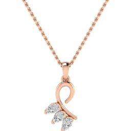 SHINE ETERNAL Lab Grown Diamond 14k (585) Rose Gold Pendant for Women-image-73