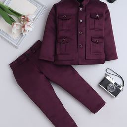 FOURFOLDS Boys Jodhpuri Two Piece Suit-image-86