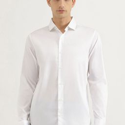 United Colors of Benetton Men Slim Fit Spread Collar Solid Cotton Casual Shirt-picture-12