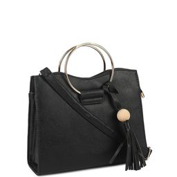 Diva Dale PU Oversized Bucket Sling Bag with Fringed-image-87