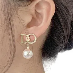 Inara Robes Gold Plated Korean Marvelous Pearls Drop Earrings-picture-49