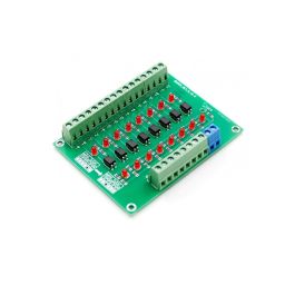 8 Channel 24V To 5V Optocoupler Isolation Module PLC Signal Level Voltage Conversion Board - RS27538 Channel 24V To 5V Optocoupler Isolation Module PLC Signal Level Voltage Conversion Board - RS2753-18