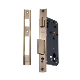 AceLine Mortise Lock Body Double Door 85x50 mm Steel & Brass EBM Finish-12