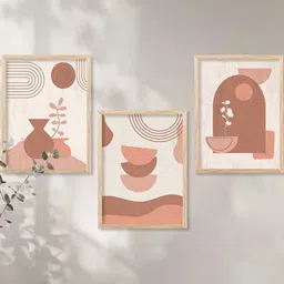 Boho Wall Art With Frame Home Decor Wall Painting For Living Room Office Bedroom-image-97