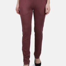 Monte Carlo Mauve Printed Mid Rise Trackpants-image-3