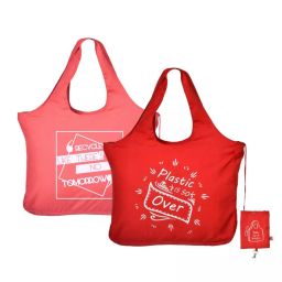 IVILLAGE HB_PR04 Fabric Tote Bags Red & Pink Suitable For Travel, Yoga, Gym, Sports and Fitness (Set of 2)-image-78