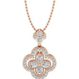 SHINE ETERNAL Lab Grown Diamond 14k (585) Rose Gold Pendant for Women-image-74