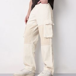 Mast & Harbour Men Relaxed Fit Mid-Rise Colourblocked Cargo Jeans-picture-31