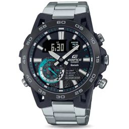 Casio EDifice ECB-40DB-1ADF Black Ana-Digi Dial Silver Stainless Steel Band Men's Watch ED575-image-23