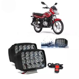 Cartronics 15  LED Fog Light With On/Off Switch  for Bajaj Platina  (Set of 2 Pcs)-5