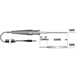 RS PRO NTC Flat Insertion Temperature Probe, 100mm Length, 85 x 3 x 5mm Diameter, 150 °C Max Model No 2048389 image 2