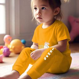 Toddylon Kids Printed Round Neck Pure Cotton T-shirt With Joggers-29