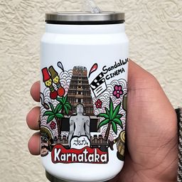 Indigifts White Single Stainless Steel Water Bottle-image-96
