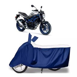Auto Pearl Two Wheeler Cover for Suzuki SV 650 BS6 - White, Blue-picture-40