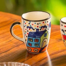 ExclusiveLane 'The Hut Jumbo Cuppas' Hand-Painted Mug In Ceramic (270 ML, Microwave Safe)-19