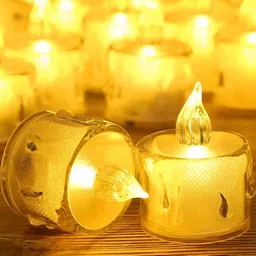 TRUE DECOR Yellow 6 pieces Tea Light Candle-picture-20