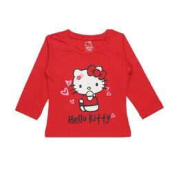 Bodycare Kids Red Kitty Print Full Sleeves T-Shirt-image-62