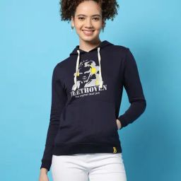 Campus Sutra Navy Cotton Graphic Print Hoodie-image-68