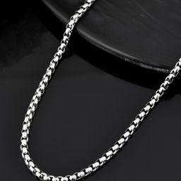 VOJ Men Brass Silver-Plated Chain-image-7