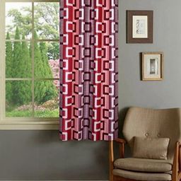 151 cm (5 ft) Polyester Semi Transparent Window Curtain Single Curtain (Abstract, Maroon)-picture-7