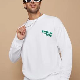 Styli Football Themed Front and Back Graphic Regular Sweatshirt-image-4