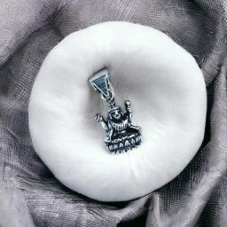 Taraash 92.5 Sterling Silver Saraswati Pendant for Kids Girls-image-4