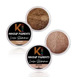 KINDED Makeup Pigments Loose Shimmer Powder Eyeshadow 07 Copper & 10 Bronze Combo-image-26
