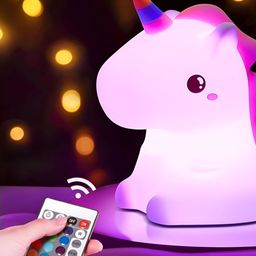 DWIZA ENTERPRISE White Unicorn 16 Color Changing Light Night Lamp With Remote-49