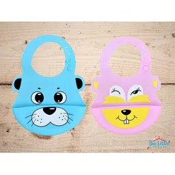 The Little Lookers Infants Pack Of 2 Printed Waterproof Bibs-image-71