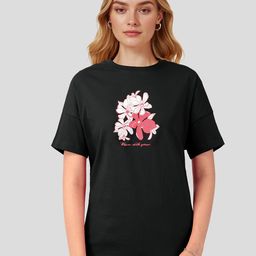 Mast & Harbour Women Floral Printed Drop-Shoulder Sleeves Pure Cotton T-shirt-picture-34