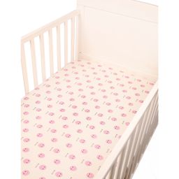 Blooming Buds Fitted Crib Sheet Smiley Print - Off White Pink-image-10