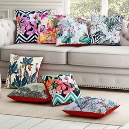 Sej by Nisha Gupta Abstract Premium Cushion Covers Pack of 8 - Pink-10