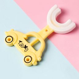 Domenico Soft Sillicone Car U-Shaped Head 360 Toothbrush - Yellow-35