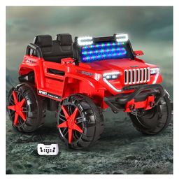 Babyhug Bugatti Jeep Two Seater  Ride On with Light & Sound - Red-15