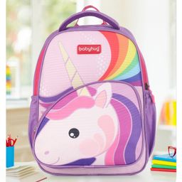 Babyhug School Backpack Unicorn Pink & Purple - 15.5 Inches-image-29