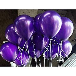 AMFIN Dark Purple Metallic Balloons - Pack Of 50-image-59