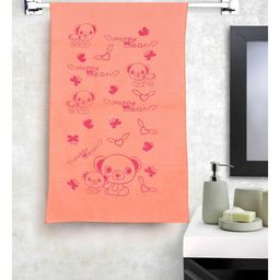 JARS Collections 100% Microfiber Very Soft Cartoon  Print Baby Towels - Orange-image-68