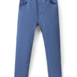 Pine Kids Cotton Full Length Jeggings Mid - Blue-picture-4
